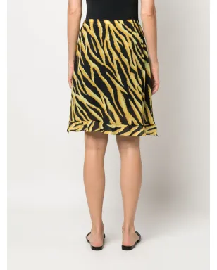 Versace Pre-Owned 2000s tiger stripe-print skirt - Black - サムネイル4