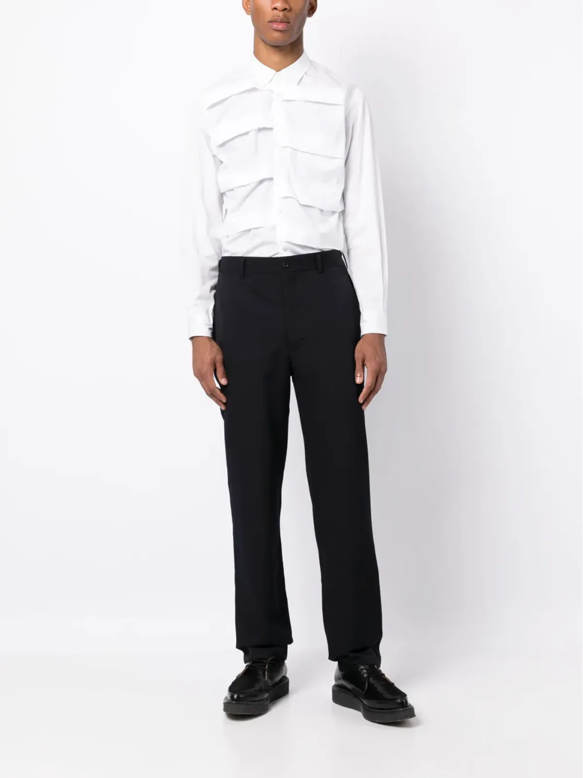 Comme des Garçons Homme Plus ストレートレッグ ウールパンツ - 画像2