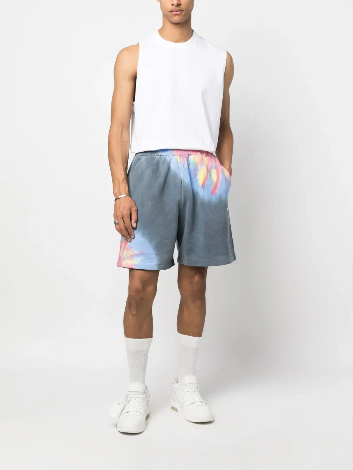 MSGM タイダイプリント コットンショーツ - 画像2