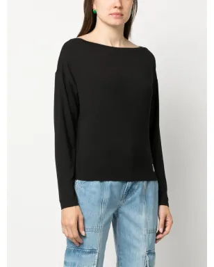 Patrizia Pepe セミシアー長袖スウェットシャツ - ブラック - サムネイル3