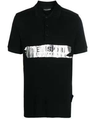 Plein Sport SS Silver Brush コットンポロシャツ ブラック - サムネイル1