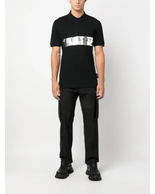 Plein Sport SS Silver Brush コットンポロシャツ ブラック - サムネイル2