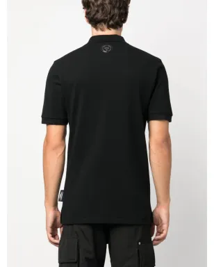 Plein Sport SS Silver Brush コットンポロシャツ ブラック - サムネイル4