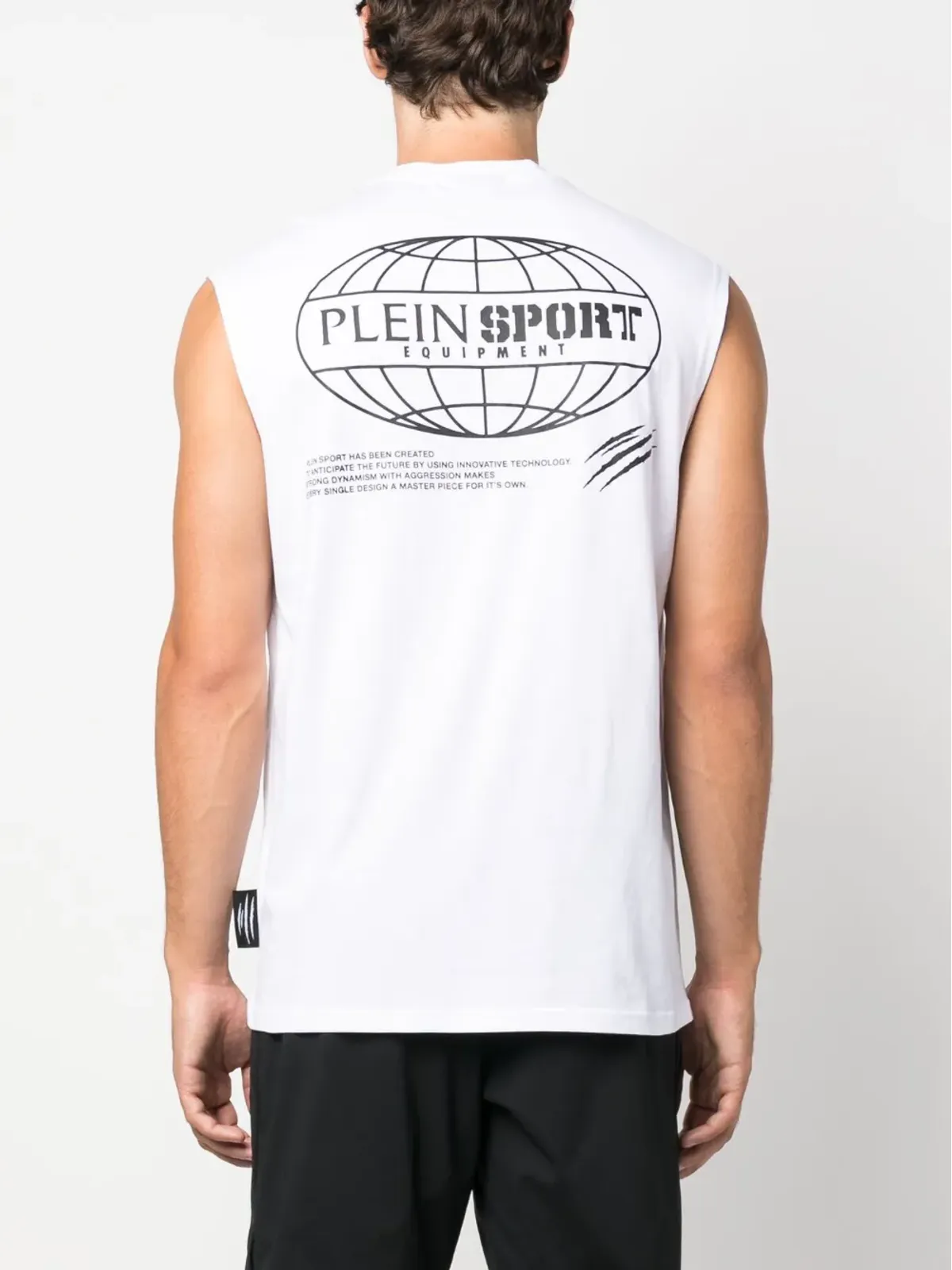 Plein Sport マルチロゴ コットン タンクトップ - ホワイト - 画像4
