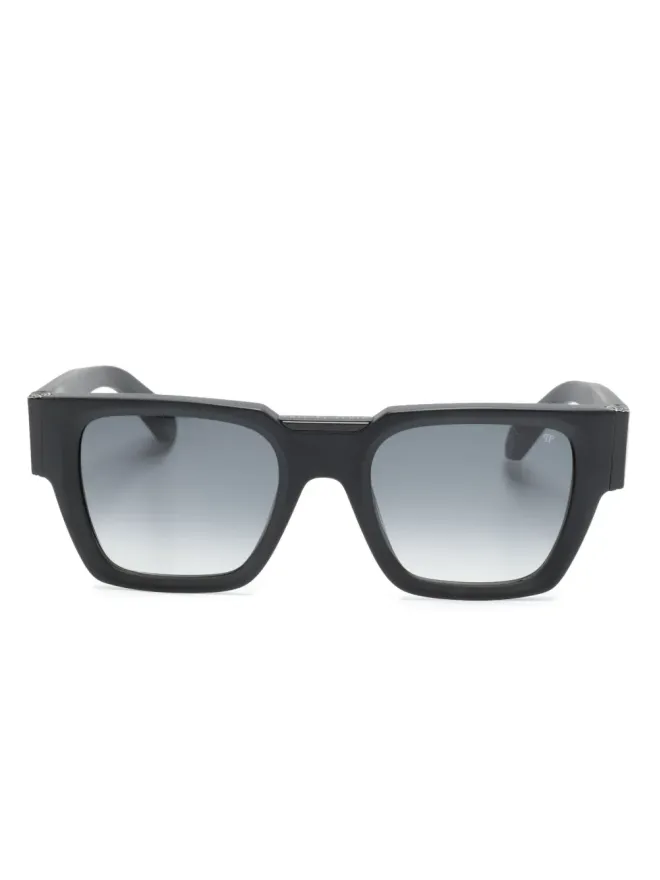 Philipp Plein Eyewear Philipp Plein Eyewear ロゴプレート入りスクエアフレームサングラスの商品画像