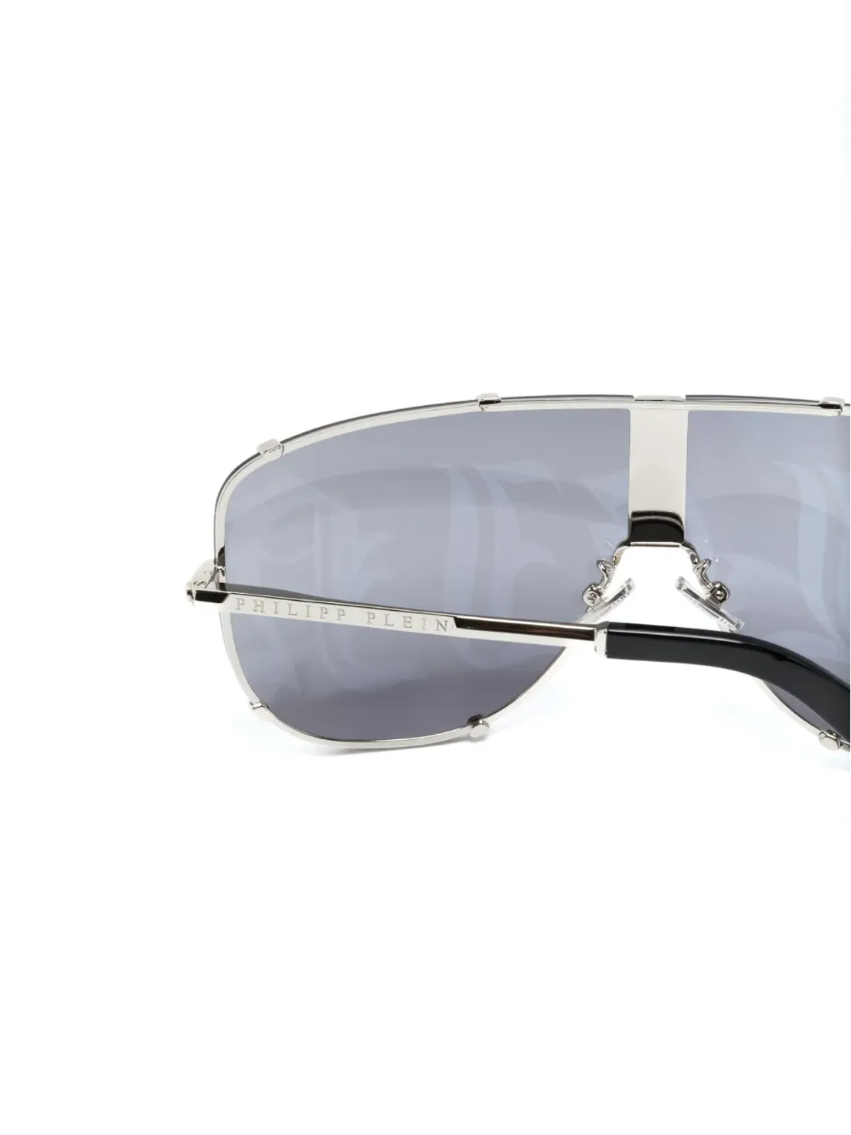 Philipp Plein Eyewear ロゴプリント シールドフレーム サングラス - 画像3