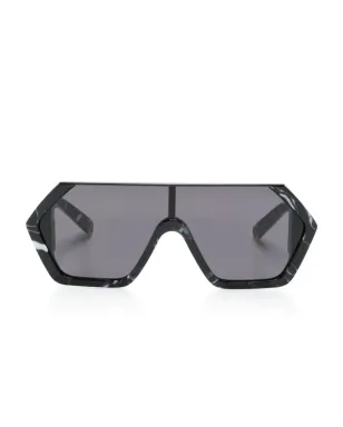 Philipp Plein Eyewear マーブル柄オーバーサイズフレーム サングラス - サムネイル1