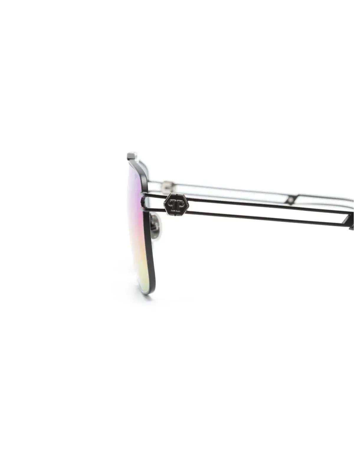 Philipp Plein Eyewear エングレーブドロゴ パイロットフレーム サングラス - Black - 画像3