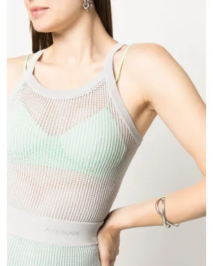 Patrizia Pepe ノースリーブ メッシュ タンクトップ - グレー - サムネイル5