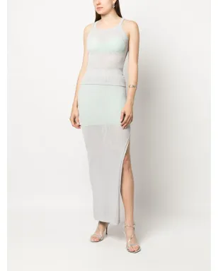 Patrizia Pepe ノースリーブ メッシュ タンクトップ - グレー - サムネイル2