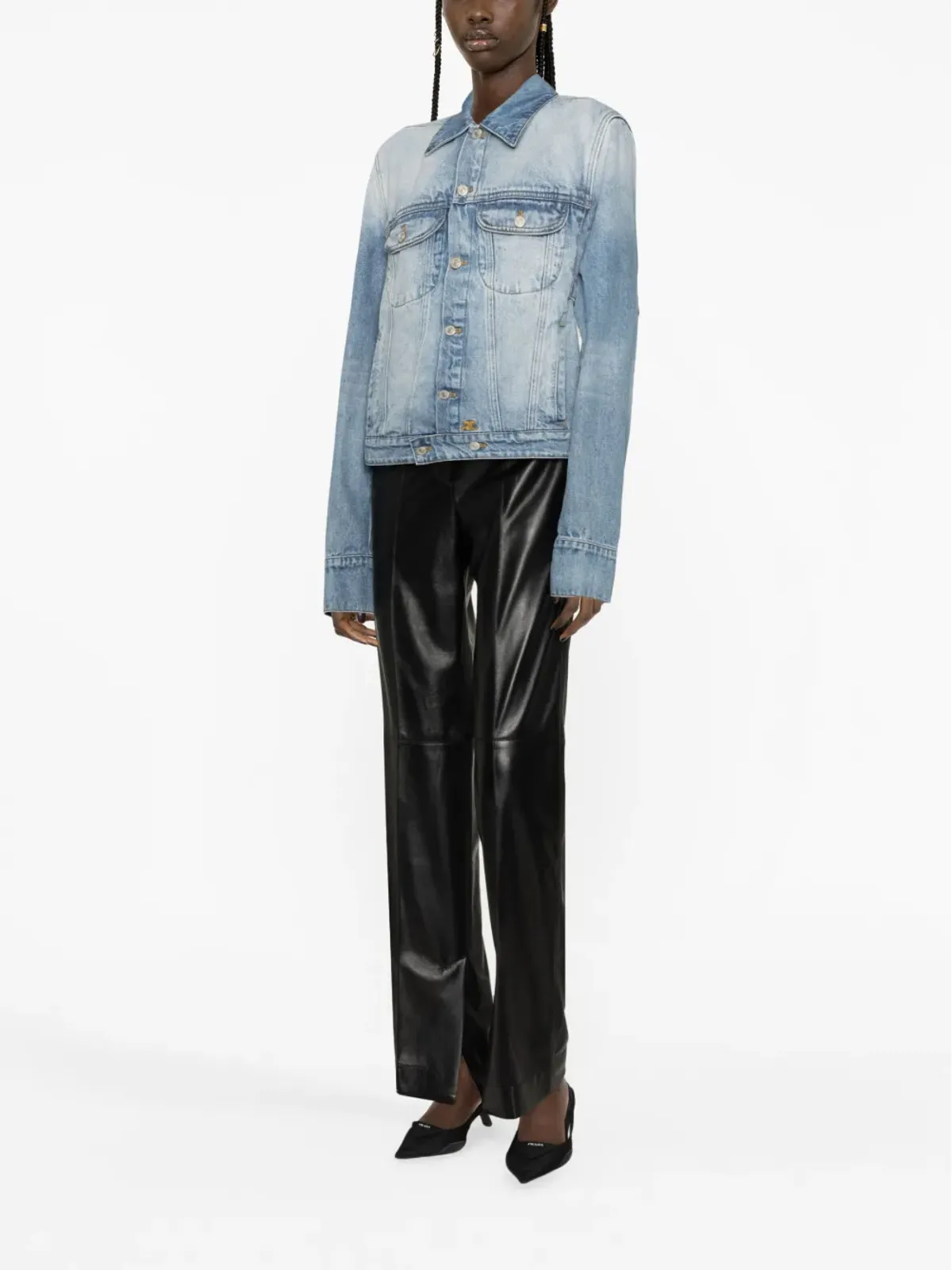 Courrèges ストラップ付きデニムジャケット - 画像2