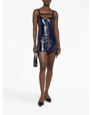 Courrèges ストラップ付きハイシャイン ミニドレス - サムネイル2