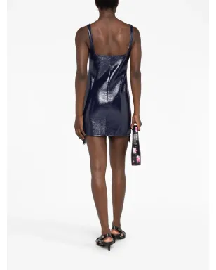 Courrèges ストラップ付きハイシャイン ミニドレス - サムネイル4
