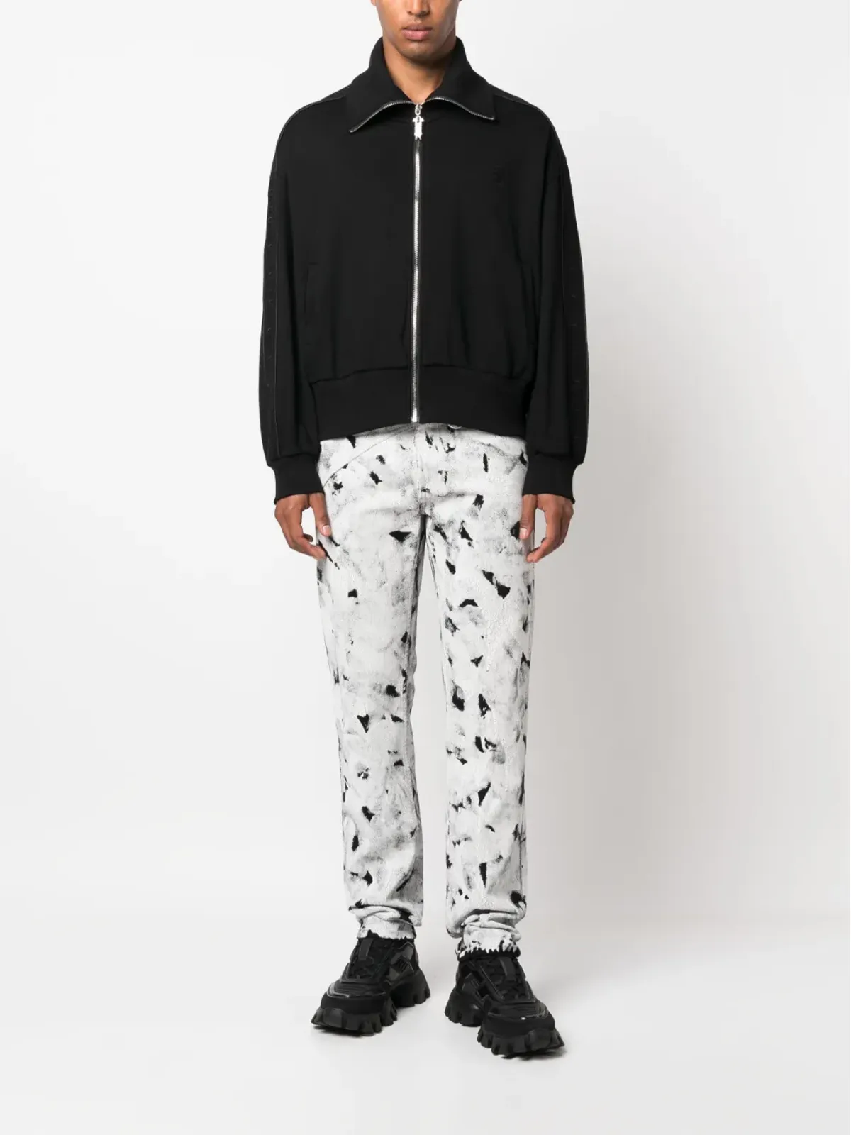 Youths In Balaclava ロゴ刺繍ジップアップスウェットシャツ - 画像2