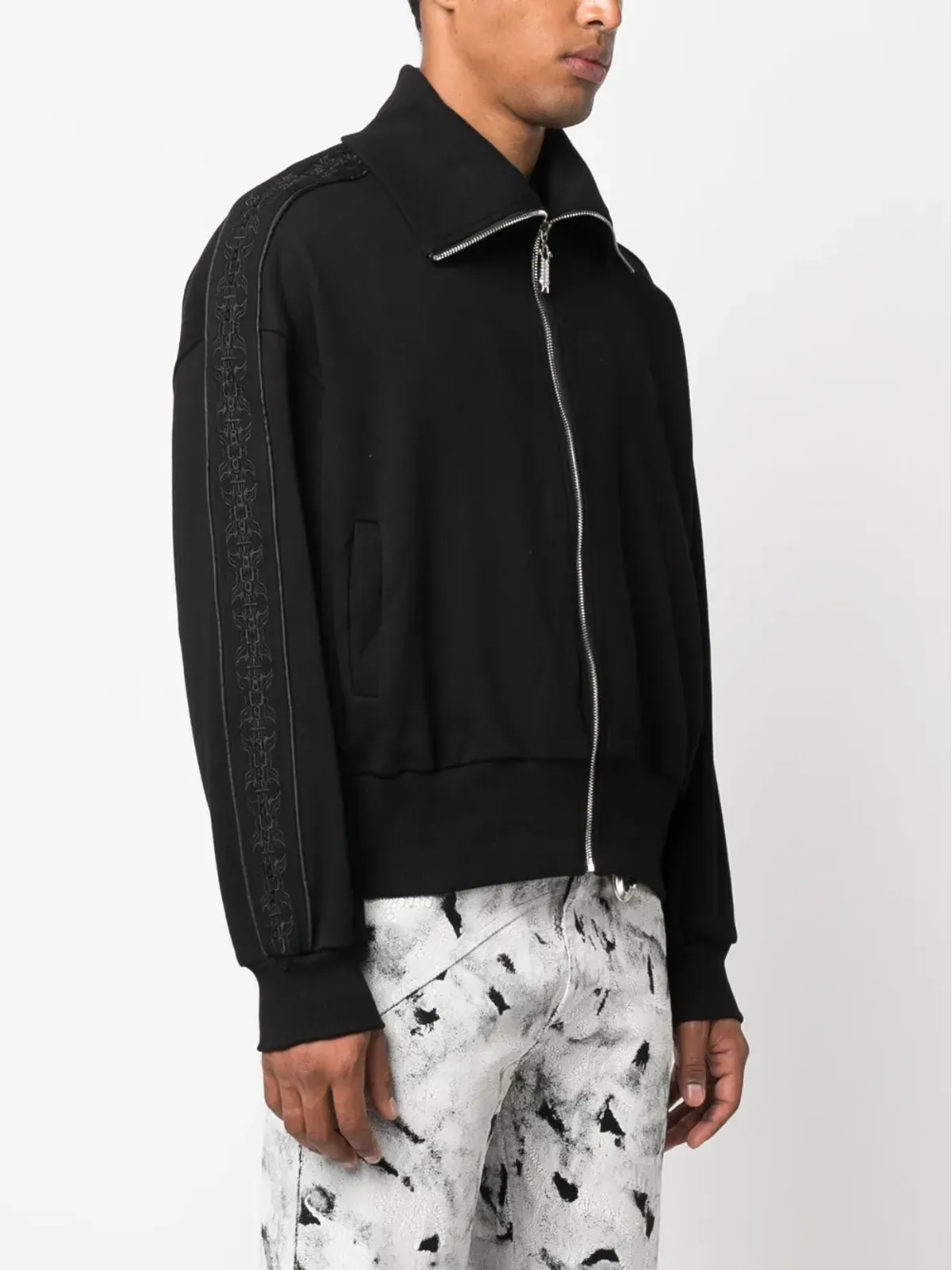 Youths In Balaclava ロゴ刺繍ジップアップスウェットシャツ - 画像3