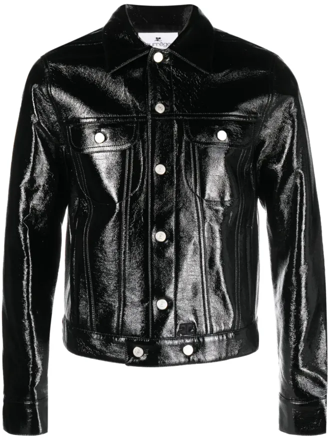 Courrèges Courrèges ハイシャイン レザー ジャケット ブラックの商品画像
