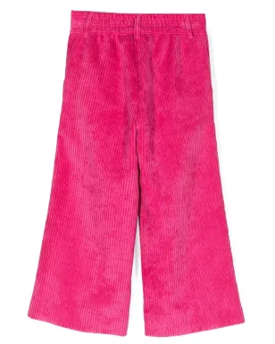 Monnalisa コーデュロイ ワイドレッグパンツ ピンク - サムネイル2