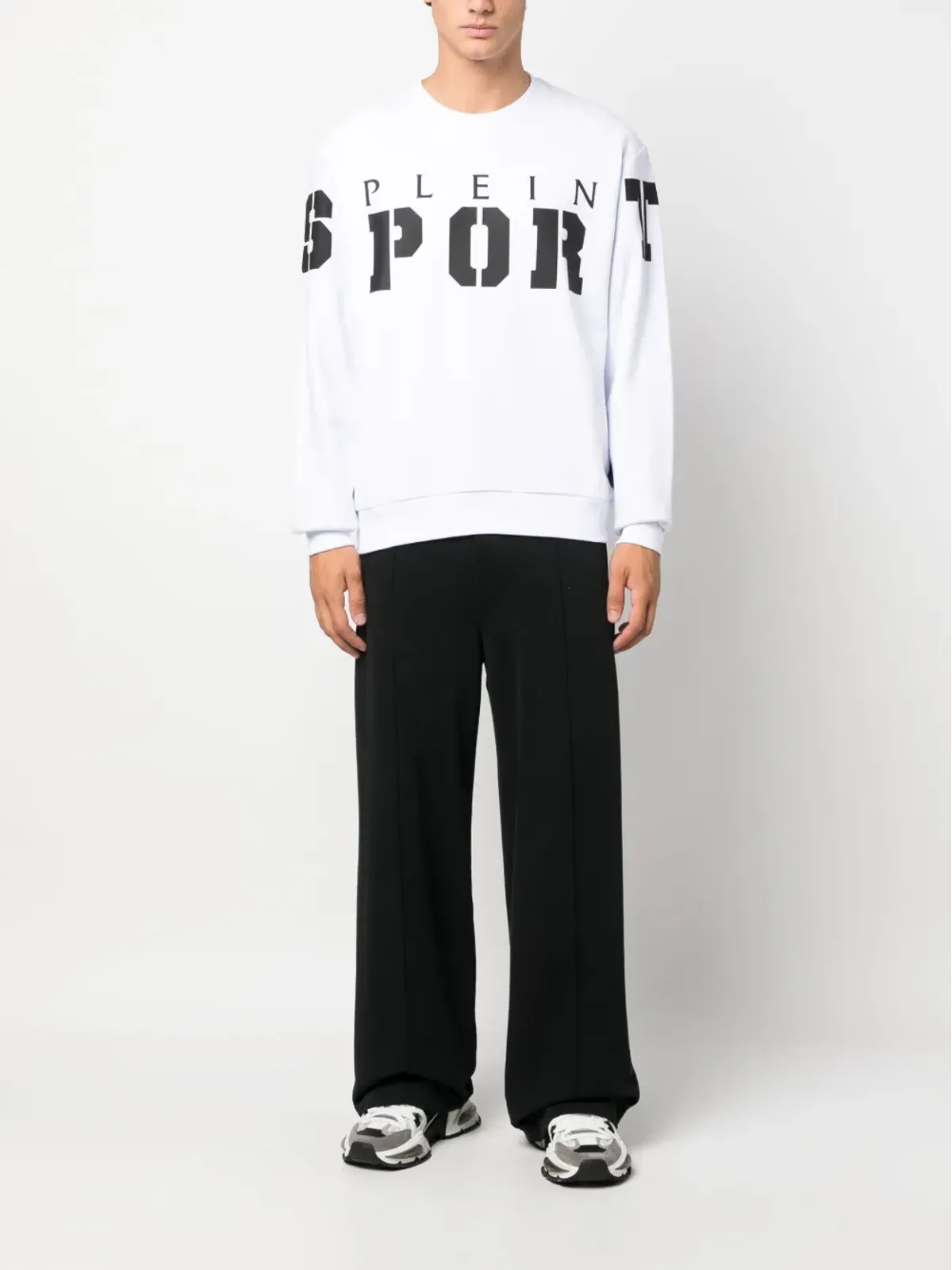 Plein Sport LS ロゴプリント コットン スウェットシャツ - 画像2