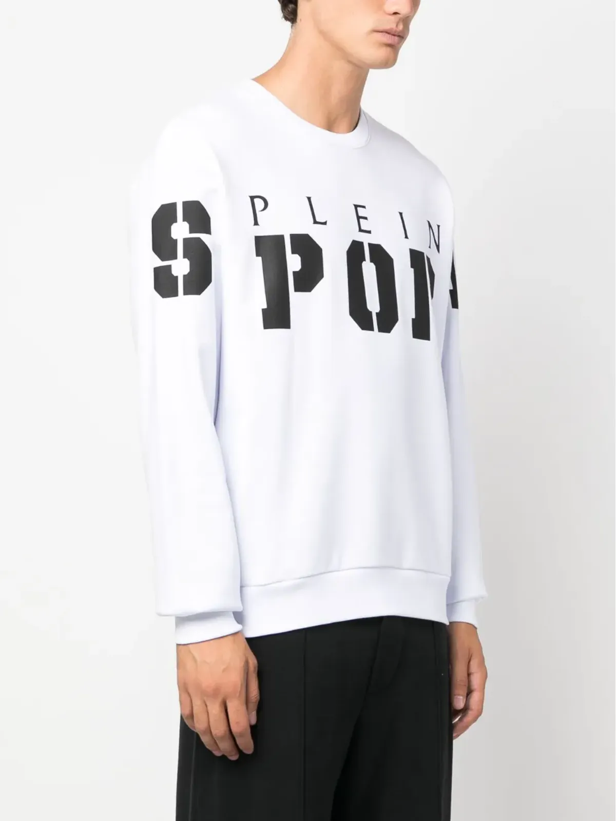 Plein Sport LS ロゴプリント コットン スウェットシャツ - 画像3