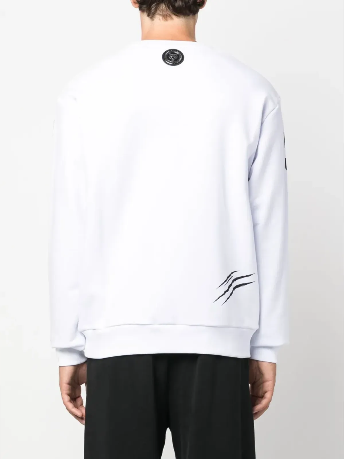 Plein Sport LS ロゴプリント コットン スウェットシャツ - 画像4