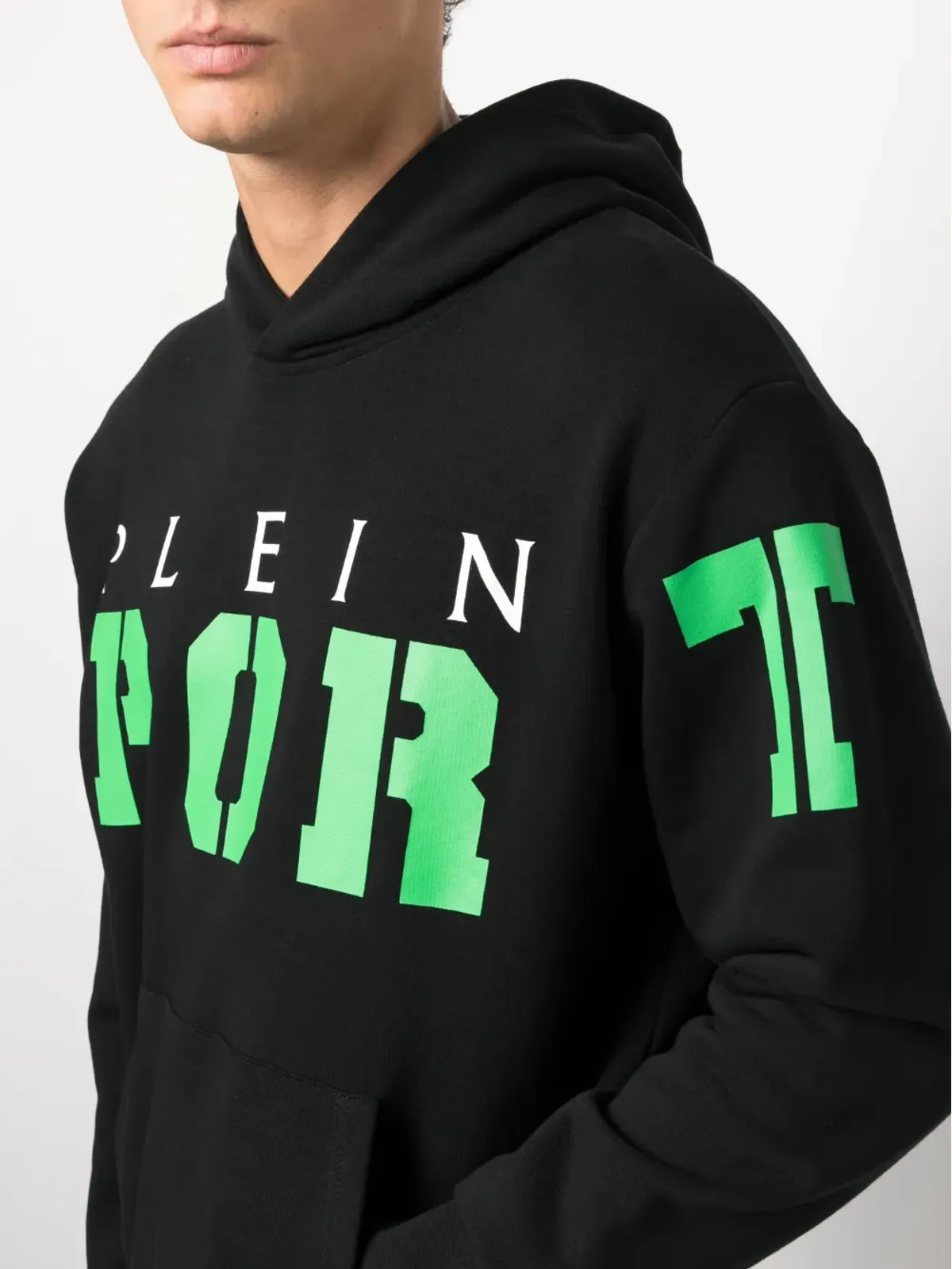 Plein Sport ロゴプリント コットン フード付きパーカー - 画像5