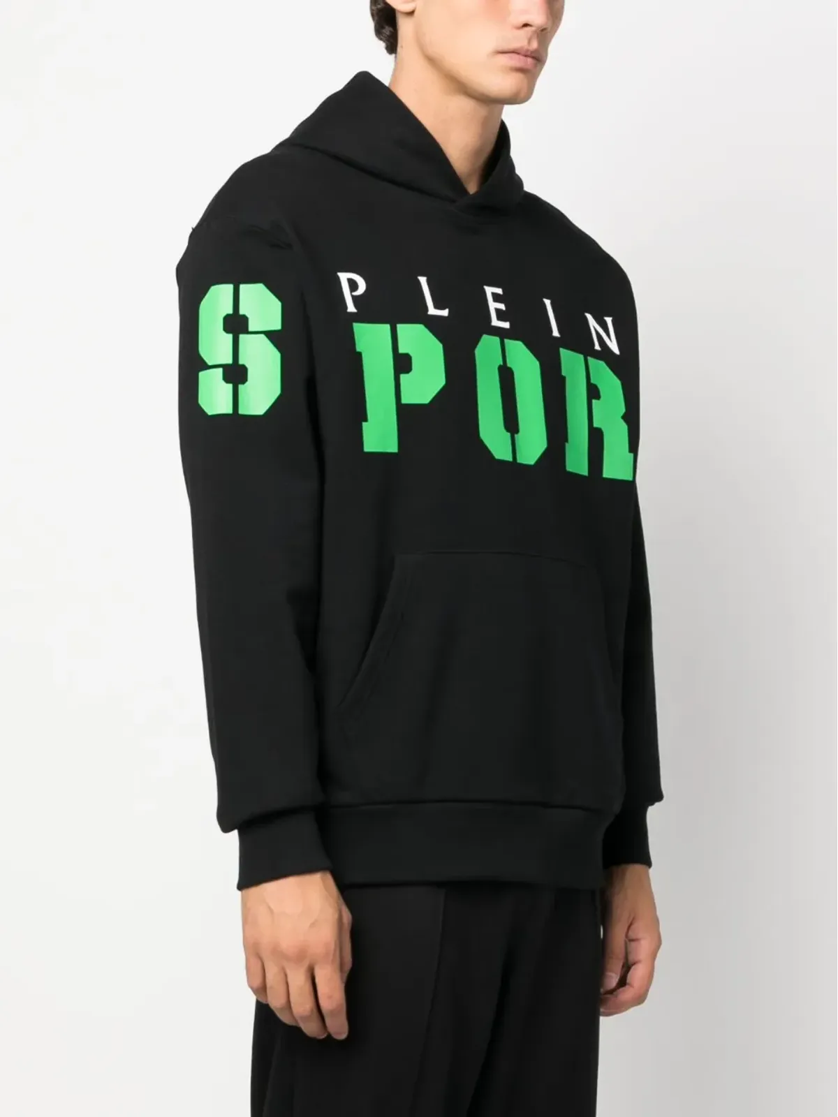 Plein Sport ロゴプリント コットン フード付きパーカー - 画像3