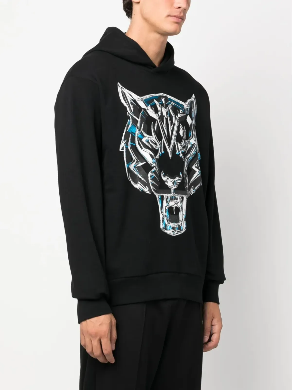 Plein Sport Chrome Tiger コットン スウェットシャツ - ブラック - 画像3