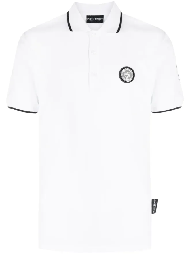 Plein Sport Plein Sport ロゴパッチ付きコットンポロシャツの商品画像