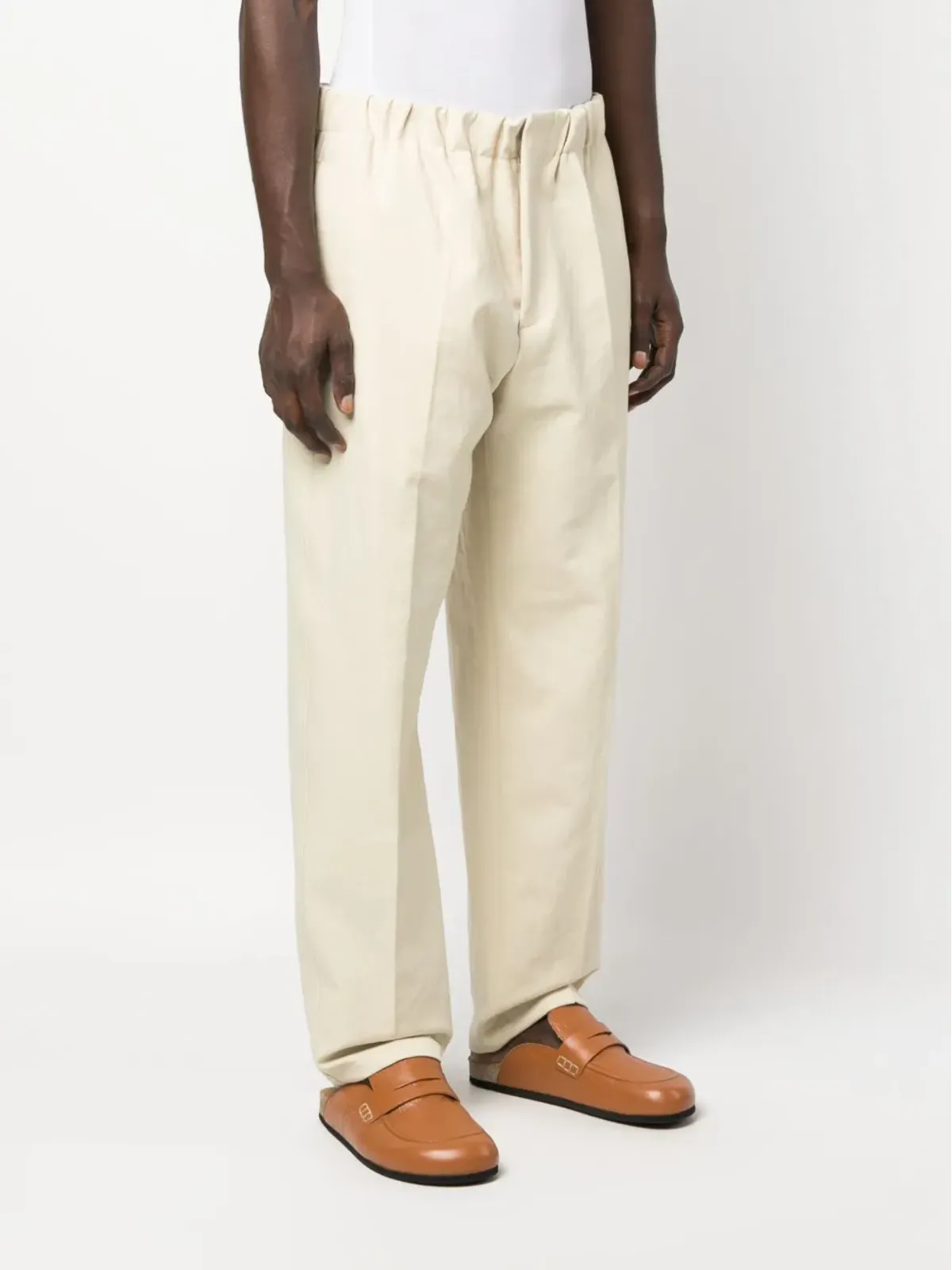 Jil Sander ウエストゴム入りコットンパンツ - 画像3