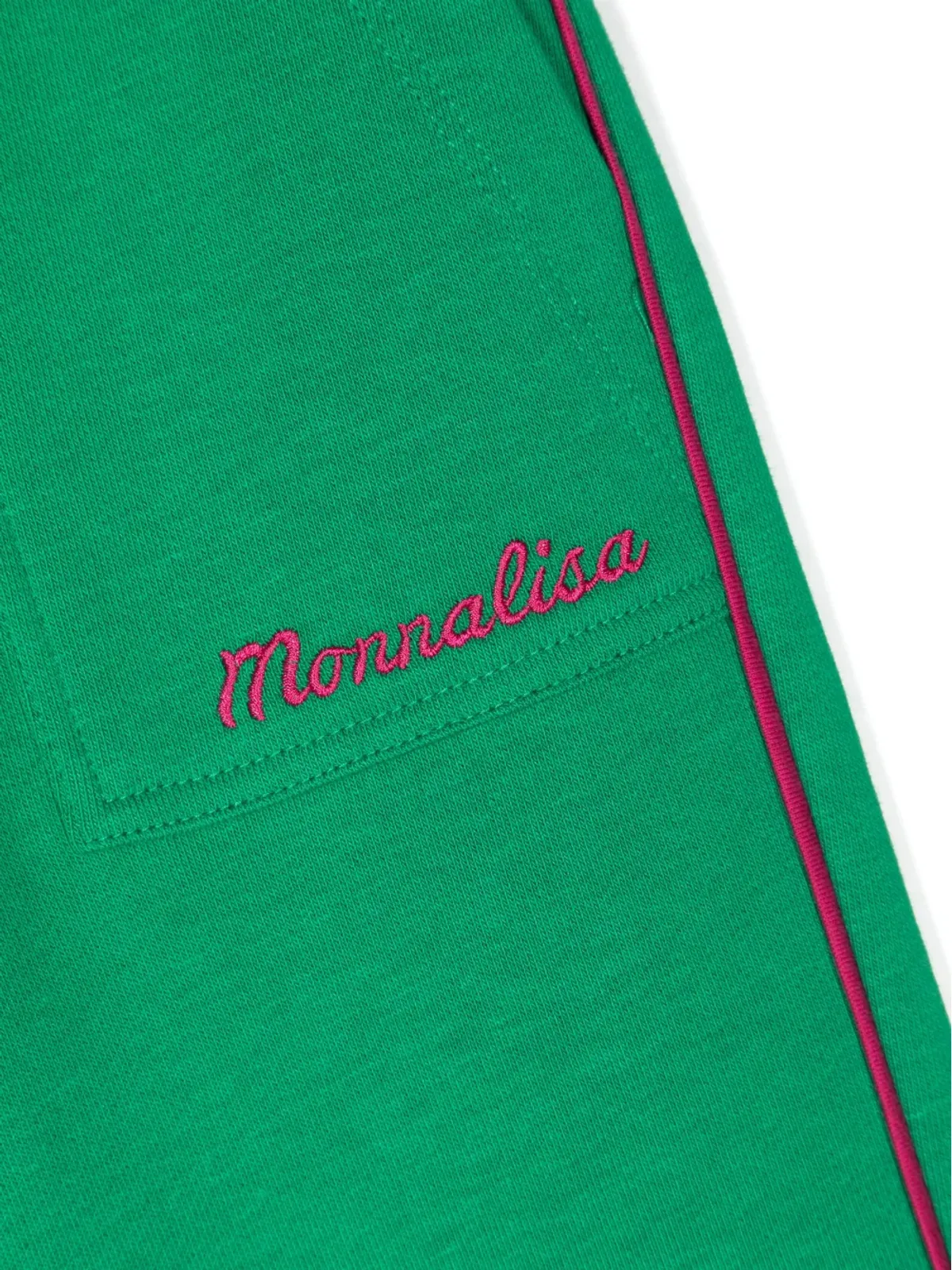 Monnalisa embroidered-logo trousers - Green - 画像3