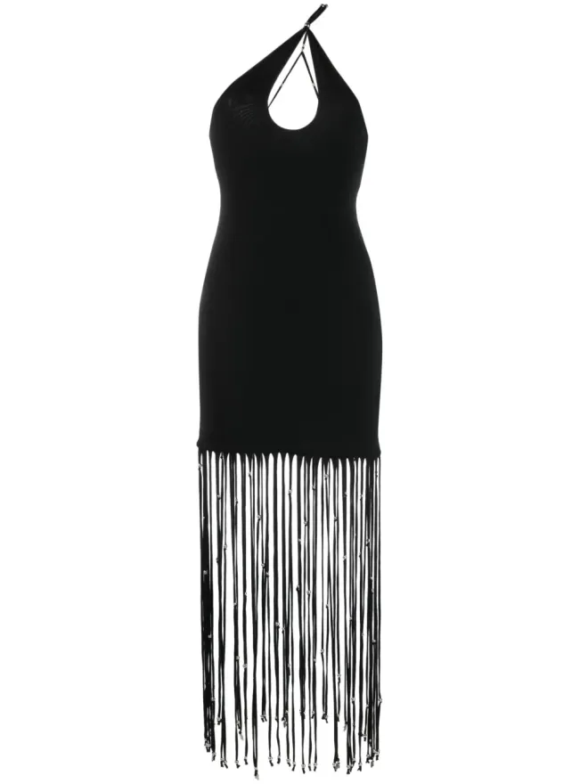 ROTATE BIRGER CHRISTENSEN ROTATE BIRGER CHRISTENSEN フリンジディテールのカットアウトドレスの商品画像
