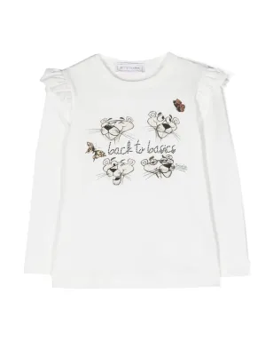 Monnalisa ピンクパンサー長袖Tシャツ - サムネイル1