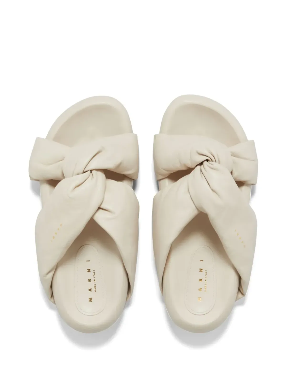 Marni バブルツイストディテール レザーサンダル - 画像4