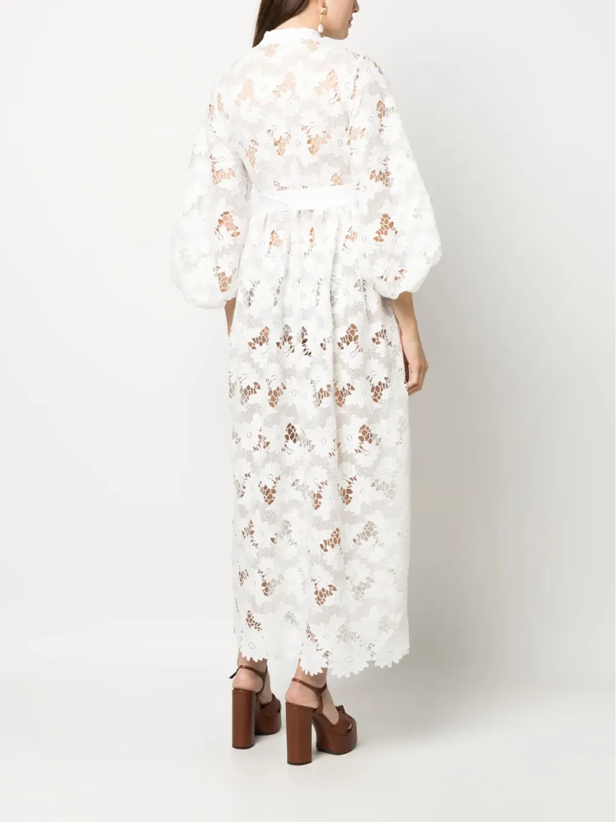 ERDEM Nairne 花柄レースのミディドレス - 画像4