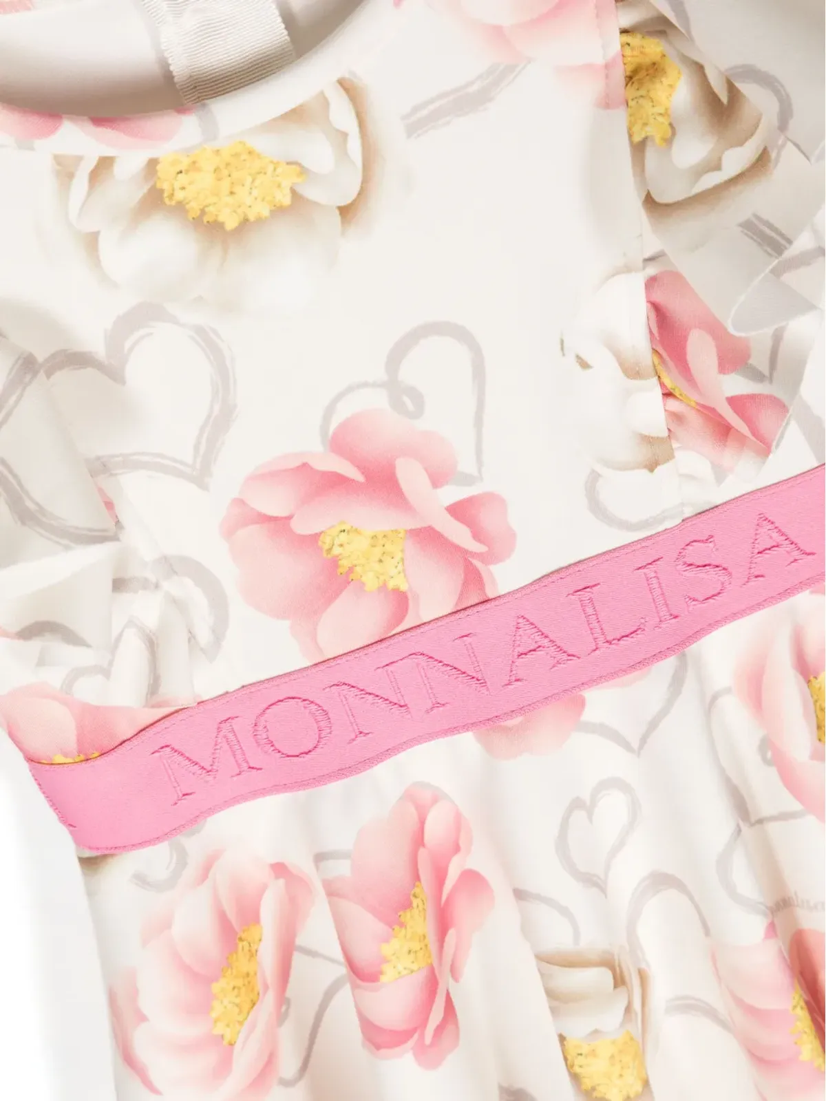 Monnalisa ロゴ入りウエストバンドドレス - 画像3