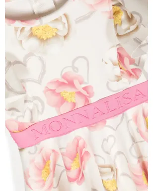 Monnalisa ロゴ入りウエストバンドドレス - サムネイル3