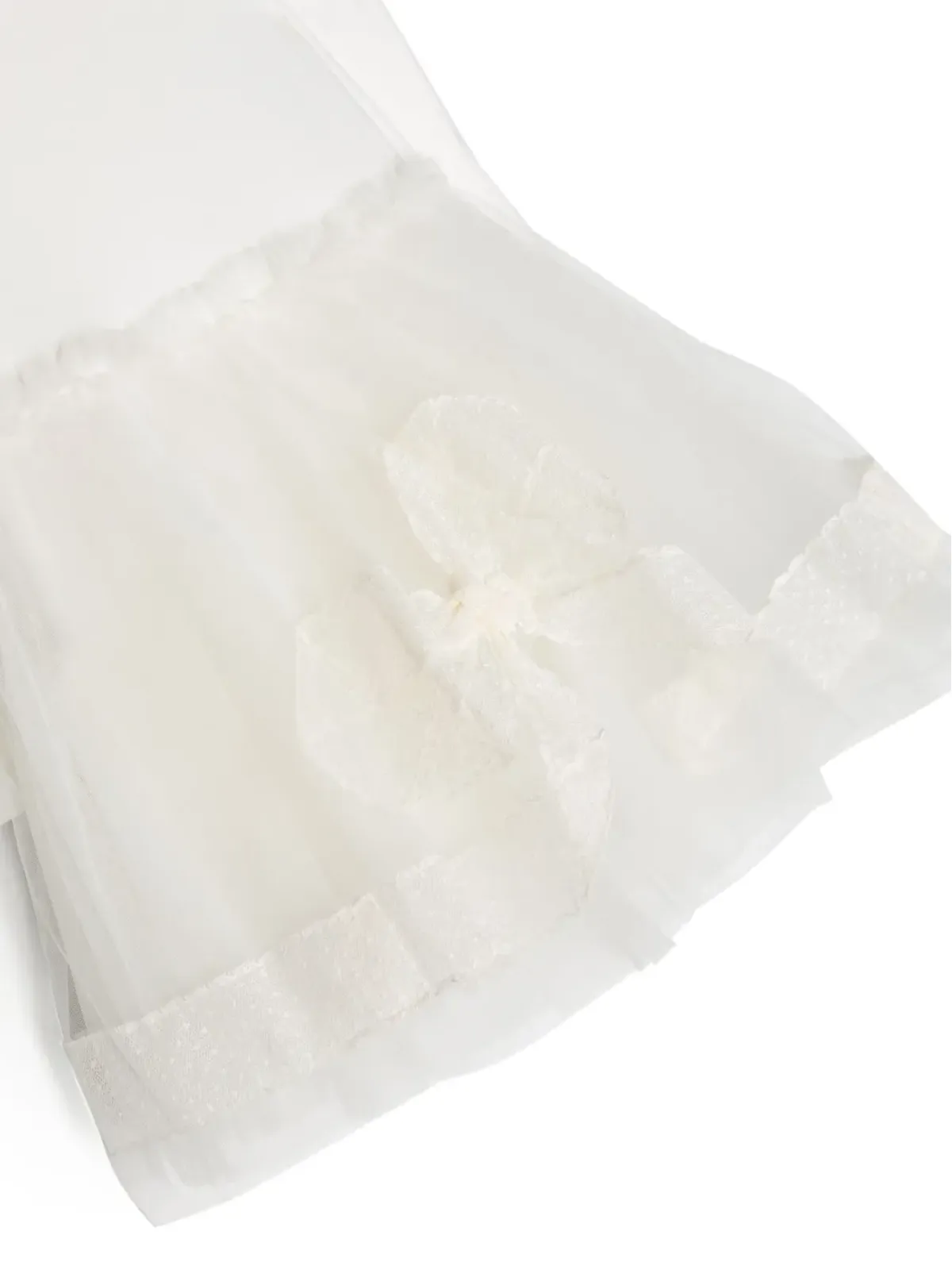 Monnalisa 長袖チュールドレス - White - 画像3