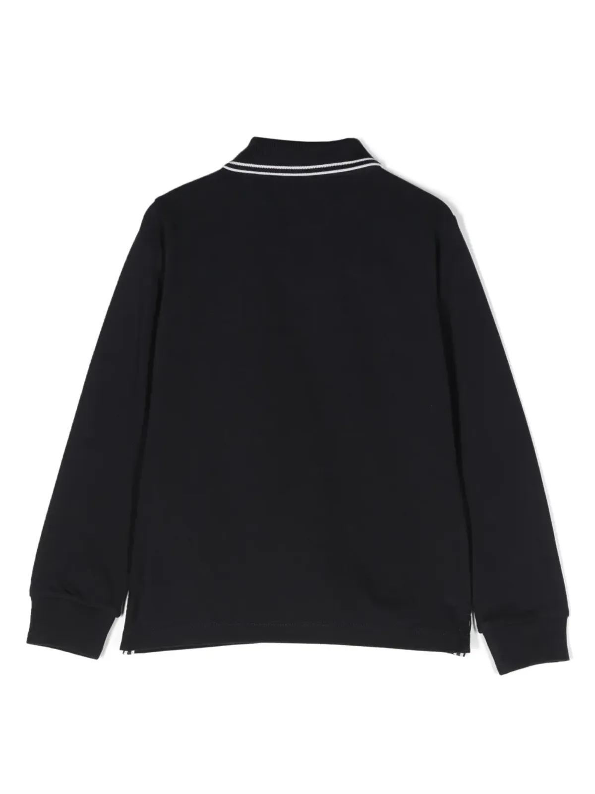 Stone Island Junior ロゴパッチ長袖ポロシャツ - 画像2