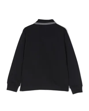 Stone Island Junior ロゴパッチ長袖ポロシャツ - サムネイル2