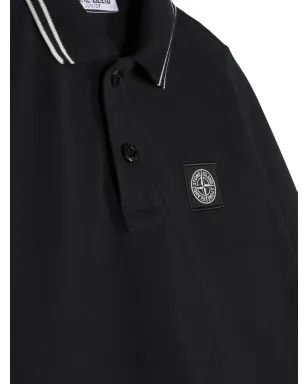 Stone Island Junior ロゴパッチ長袖ポロシャツ - サムネイル3