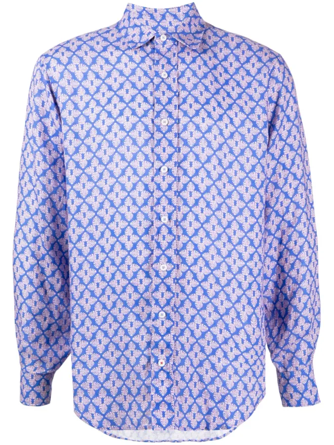 LOVE BRAND & Co. LOVE BRAND & Co. グラフィックプリントリネンシャツの商品画像