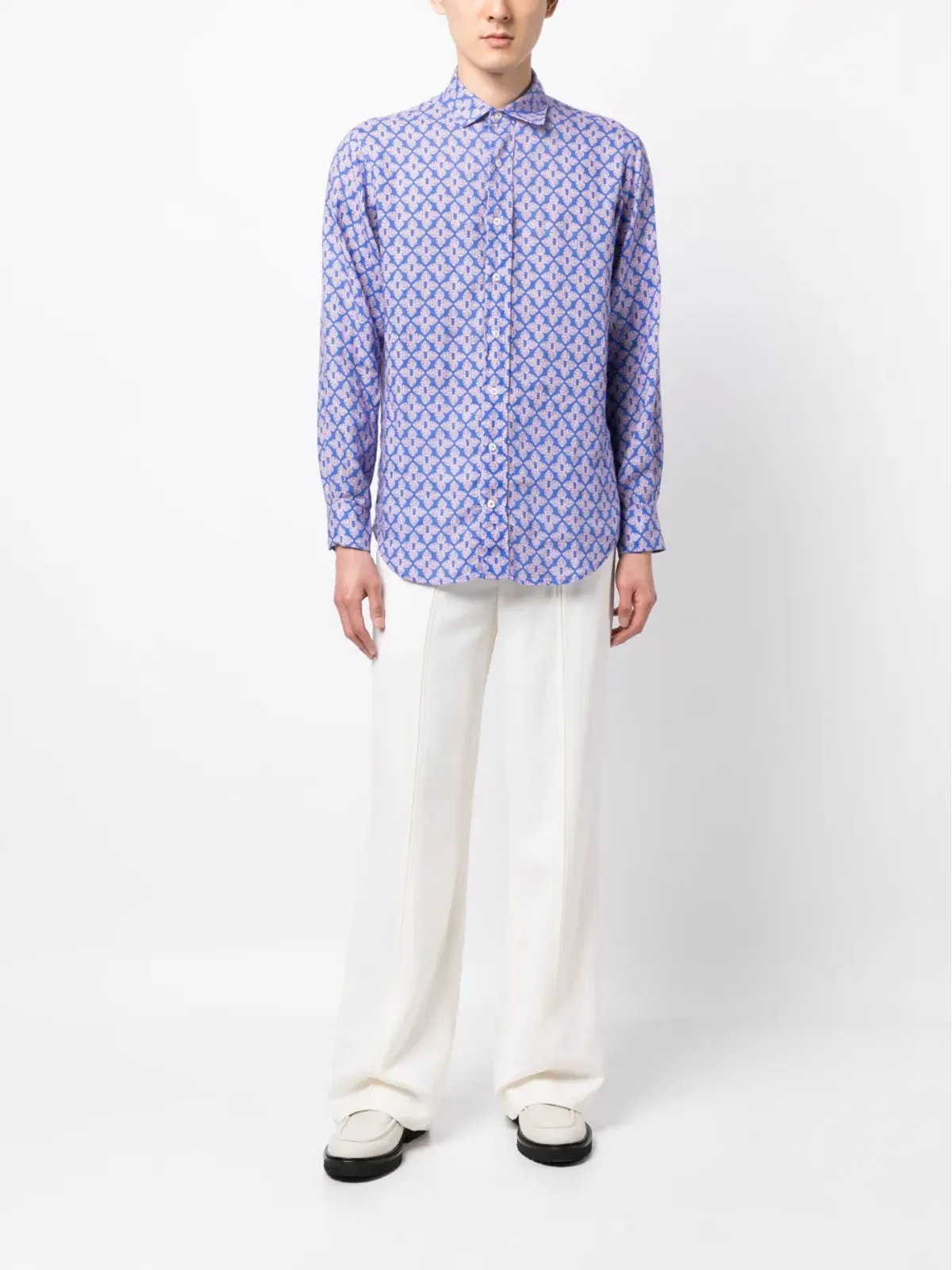 LOVE BRAND & Co. グラフィックプリントリネンシャツ - 画像2
