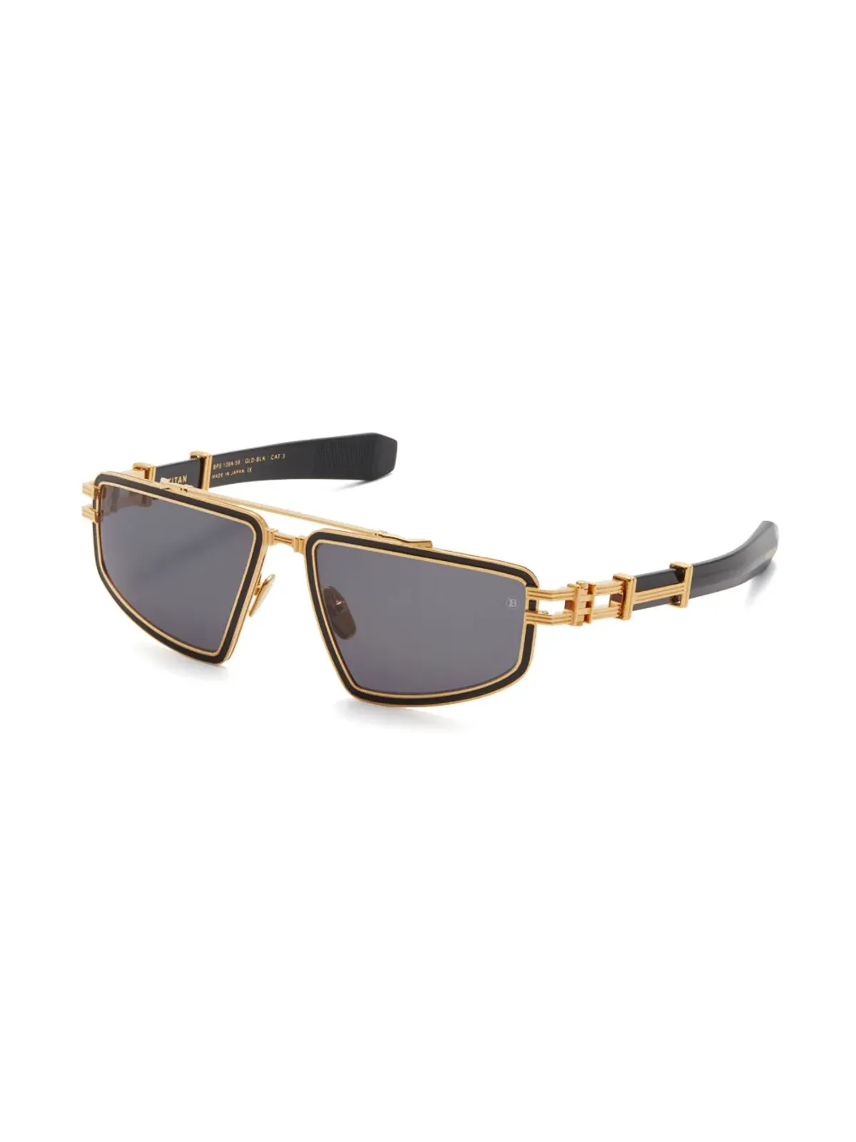 Balmain Eyewear Titan tinted pilot-frame sunglasses - Black - 画像2