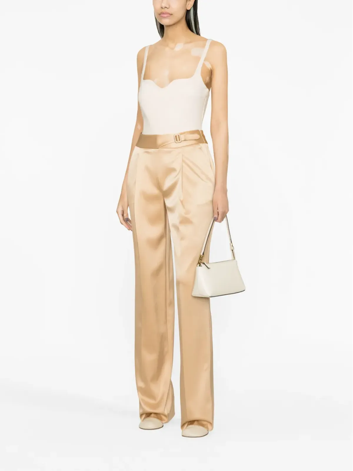 Ermanno Scervino プリーツ ベルト付き ハイウエストパンツ - 画像2