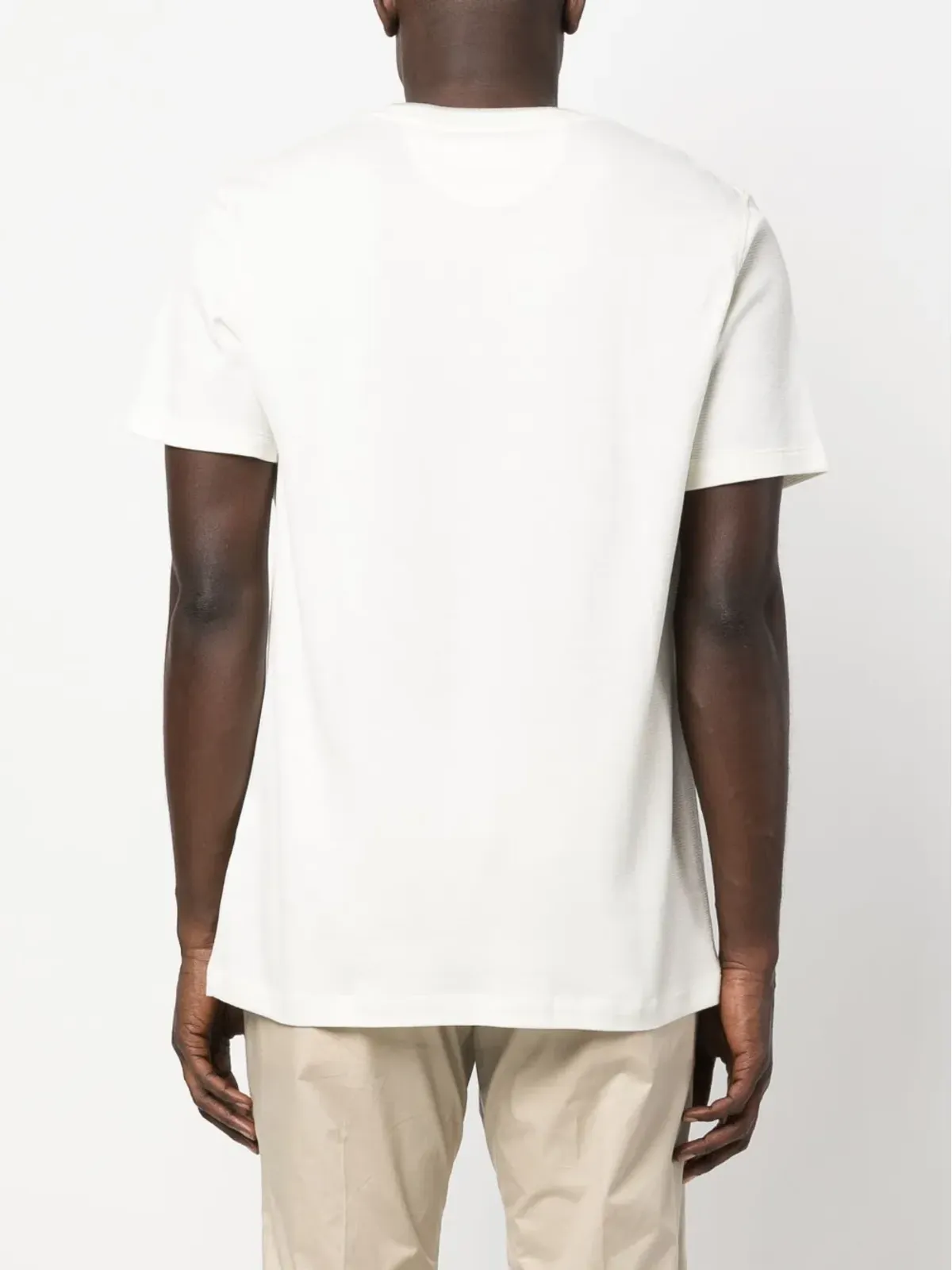 Hackett 刺繍ロゴ コットン Tシャツ - ホワイト - 画像4