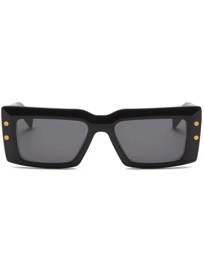 Balmain Eyewear Balmain Eyewear Imperial square-frame sunglasses - Blackの商品画像
