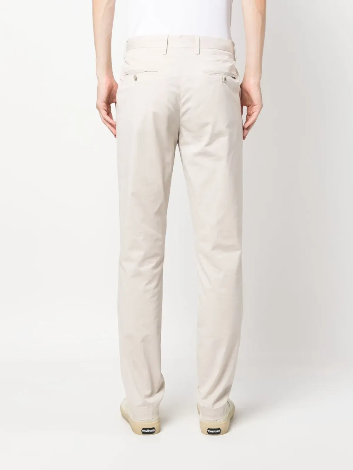 Hackett スリムカット・ストレッチコットン チノパンツ - Neutrals - 画像4