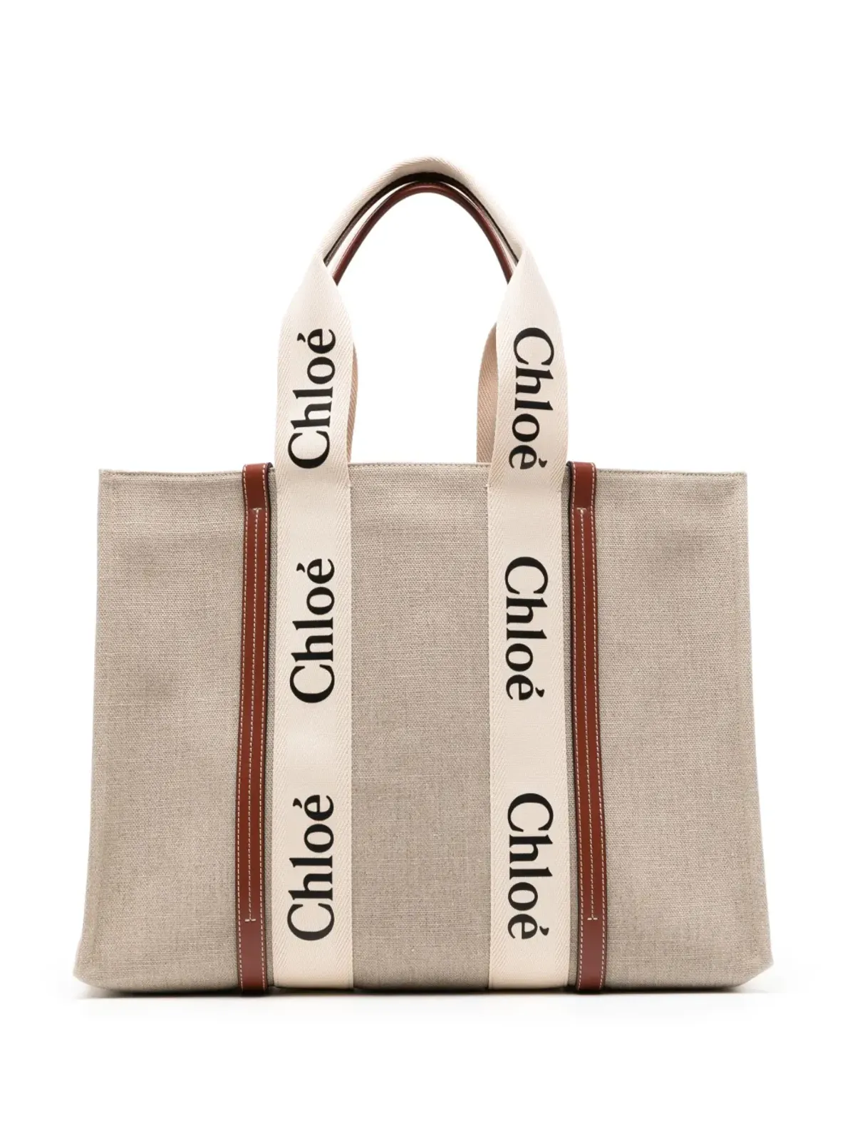 Chloé Woody コットン・トートバッグ - Neutrals - 画像1