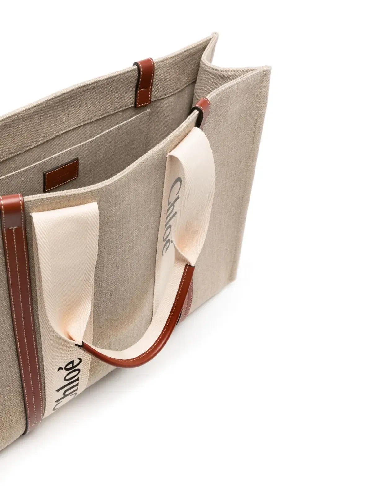 Chloé Woody コットン・トートバッグ - Neutrals - 画像5