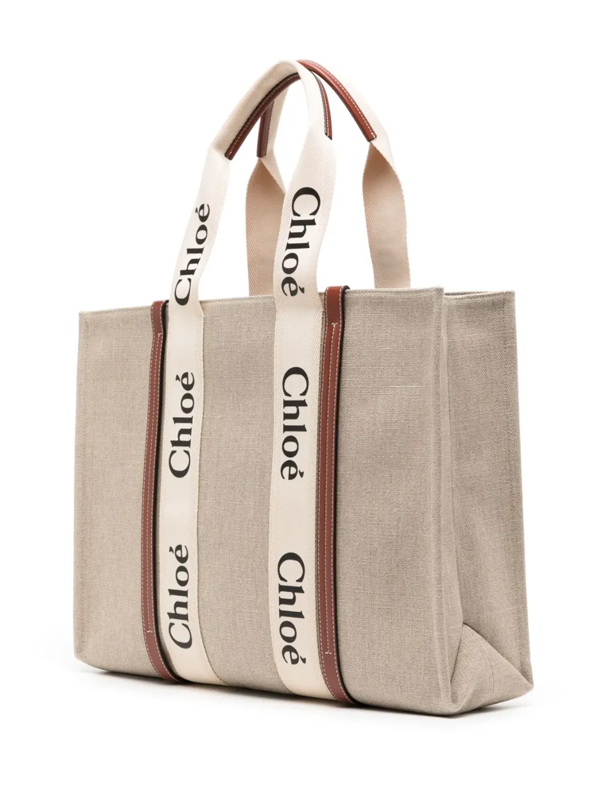 Chloé Woody コットン・トートバッグ - Neutrals - 画像3